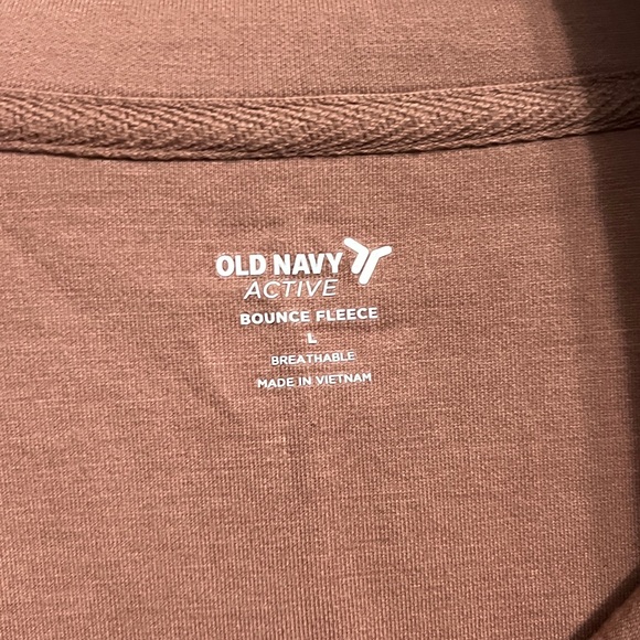 Old Navy Bounce Fleece Brown Quarter-Zip Sweatshirt - Picture 3 of 3